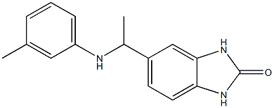 5-{1-[(3-methylphenyl)amino]ethyl}-2,3-dihydro-1H-1,3-benzodiazol-2-one Struktur