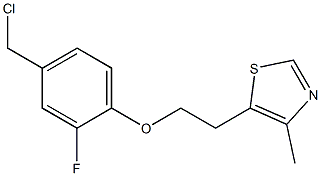 5-{2-[4-(chloromethyl)-2-fluorophenoxy]ethyl}-4-methyl-1,3-thiazole Struktur