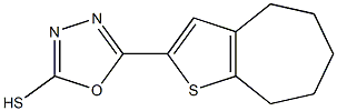 5-{4H,5H,6H,7H,8H-cyclohepta[b]thiophen-2-yl}-1,3,4-oxadiazole-2-thiol Struktur