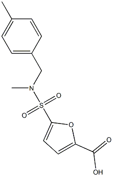 5-{methyl[(4-methylphenyl)methyl]sulfamoyl}furan-2-carboxylic acid Struktur