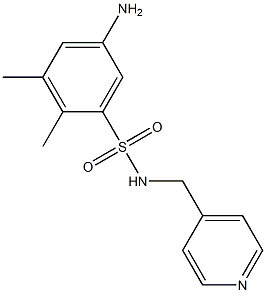 5-amino-2,3-dimethyl-N-(pyridin-4-ylmethyl)benzene-1-sulfonamide Struktur