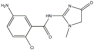 5-amino-2-chloro-N-(1-methyl-4-oxo-4,5-dihydro-1H-imidazol-2-yl)benzamide Struktur