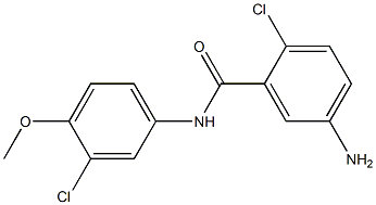 5-amino-2-chloro-N-(3-chloro-4-methoxyphenyl)benzamide Struktur