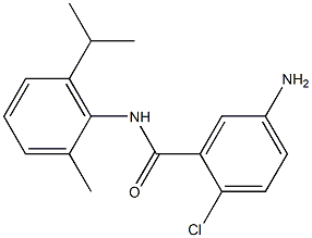 5-amino-2-chloro-N-[2-methyl-6-(propan-2-yl)phenyl]benzamide Struktur