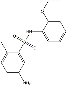 5-amino-N-(2-ethoxyphenyl)-2-methylbenzene-1-sulfonamide Struktur