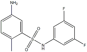 5-amino-N-(3,5-difluorophenyl)-2-methylbenzene-1-sulfonamide Struktur