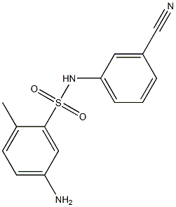 5-amino-N-(3-cyanophenyl)-2-methylbenzene-1-sulfonamide Struktur