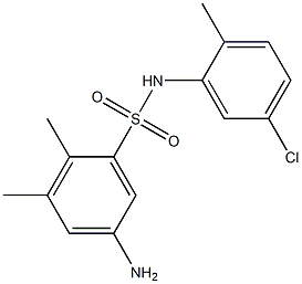 5-amino-N-(5-chloro-2-methylphenyl)-2,3-dimethylbenzene-1-sulfonamide Struktur