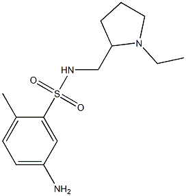 5-amino-N-[(1-ethylpyrrolidin-2-yl)methyl]-2-methylbenzene-1-sulfonamide Struktur