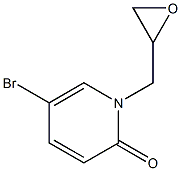 5-bromo-1-(oxiran-2-ylmethyl)-1,2-dihydropyridin-2-one Struktur