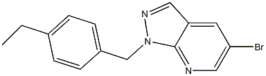 5-bromo-1-[(4-ethylphenyl)methyl]-1H-pyrazolo[3,4-b]pyridine Struktur