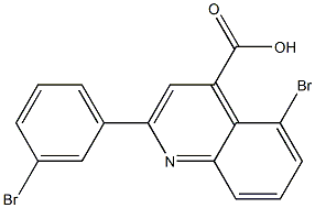 5-bromo-2-(3-bromophenyl)quinoline-4-carboxylic acid Struktur