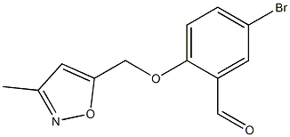 5-bromo-2-[(3-methyl-1,2-oxazol-5-yl)methoxy]benzaldehyde Struktur