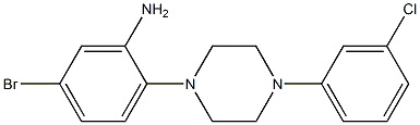 5-bromo-2-[4-(3-chlorophenyl)piperazin-1-yl]aniline Struktur