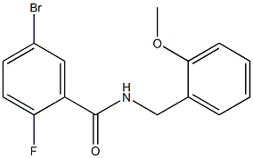 5-bromo-2-fluoro-N-(2-methoxybenzyl)benzamide Struktur