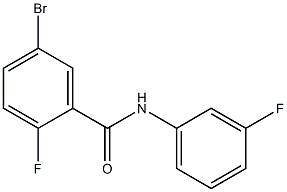 5-bromo-2-fluoro-N-(3-fluorophenyl)benzamide Struktur