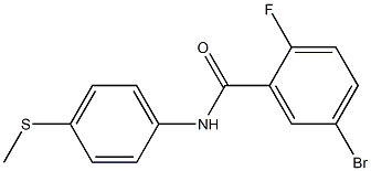 5-bromo-2-fluoro-N-[4-(methylthio)phenyl]benzamide Struktur