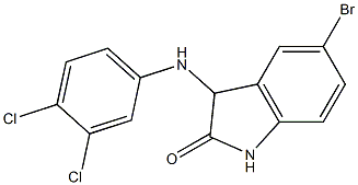 5-bromo-3-[(3,4-dichlorophenyl)amino]-2,3-dihydro-1H-indol-2-one Struktur