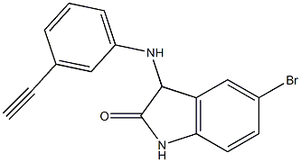 5-bromo-3-[(3-ethynylphenyl)amino]-2,3-dihydro-1H-indol-2-one Struktur