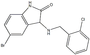 5-bromo-3-{[(2-chlorophenyl)methyl]amino}-2,3-dihydro-1H-indol-2-one Struktur