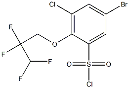 5-bromo-3-chloro-2-(2,2,3,3-tetrafluoropropoxy)benzene-1-sulfonyl chloride Struktur