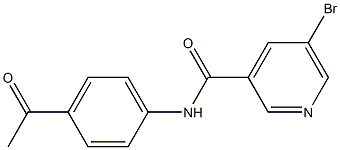 5-bromo-N-(4-acetylphenyl)pyridine-3-carboxamide Struktur