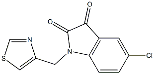 5-chloro-1-(1,3-thiazol-4-ylmethyl)-2,3-dihydro-1H-indole-2,3-dione Struktur