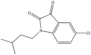 5-chloro-1-(3-methylbutyl)-2,3-dihydro-1H-indole-2,3-dione Struktur