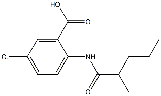 5-chloro-2-(2-methylpentanamido)benzoic acid Struktur