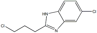 5-chloro-2-(3-chloropropyl)-1H-1,3-benzodiazole Struktur