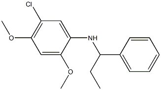 5-chloro-2,4-dimethoxy-N-(1-phenylpropyl)aniline Struktur