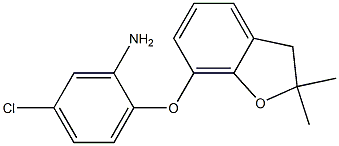 5-chloro-2-[(2,2-dimethyl-2,3-dihydro-1-benzofuran-7-yl)oxy]aniline Struktur