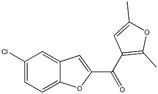 5-chloro-2-[(2,5-dimethylfuran-3-yl)carbonyl]-1-benzofuran Struktur