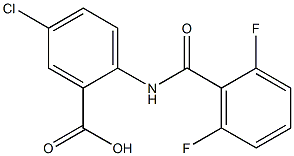 5-chloro-2-[(2,6-difluorobenzene)amido]benzoic acid Struktur