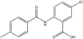 5-chloro-2-[(4-iodobenzene)amido]benzoic acid Struktur