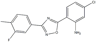 5-chloro-2-[3-(3-fluoro-4-methylphenyl)-1,2,4-oxadiazol-5-yl]aniline Struktur