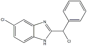 5-chloro-2-[chloro(phenyl)methyl]-1H-1,3-benzodiazole Struktur