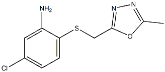 5-chloro-2-{[(5-methyl-1,3,4-oxadiazol-2-yl)methyl]sulfanyl}aniline Struktur