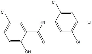 5-chloro-2-hydroxy-N-(2,4,5-trichlorophenyl)benzamide Struktur