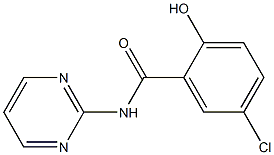 5-chloro-2-hydroxy-N-(pyrimidin-2-yl)benzamide Struktur