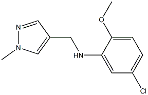 5-chloro-2-methoxy-N-[(1-methyl-1H-pyrazol-4-yl)methyl]aniline Struktur