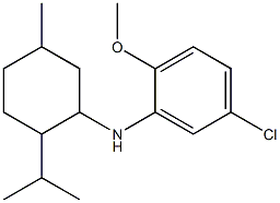 5-chloro-2-methoxy-N-[5-methyl-2-(propan-2-yl)cyclohexyl]aniline Struktur