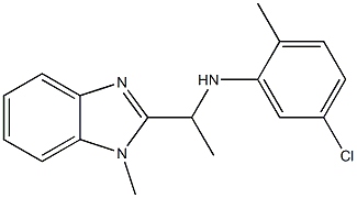 5-chloro-2-methyl-N-[1-(1-methyl-1H-1,3-benzodiazol-2-yl)ethyl]aniline Struktur