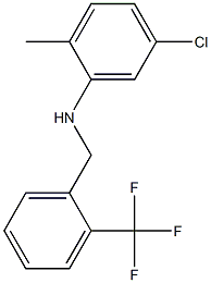 5-chloro-2-methyl-N-{[2-(trifluoromethyl)phenyl]methyl}aniline Struktur