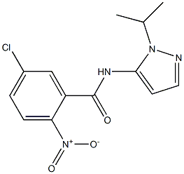 5-chloro-2-nitro-N-[1-(propan-2-yl)-1H-pyrazol-5-yl]benzamide Struktur