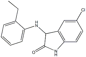 5-chloro-3-[(2-ethylphenyl)amino]-2,3-dihydro-1H-indol-2-one Struktur