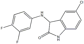 5-chloro-3-[(3,4-difluorophenyl)amino]-2,3-dihydro-1H-indol-2-one Struktur