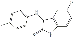 5-chloro-3-[(4-methylphenyl)amino]-2,3-dihydro-1H-indol-2-one Struktur