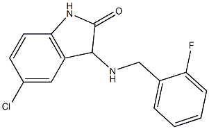 5-chloro-3-{[(2-fluorophenyl)methyl]amino}-2,3-dihydro-1H-indol-2-one Struktur