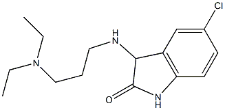 5-chloro-3-{[3-(diethylamino)propyl]amino}-2,3-dihydro-1H-indol-2-one Struktur